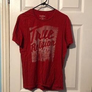 True Religion Men's Red Graphic T-Shirt